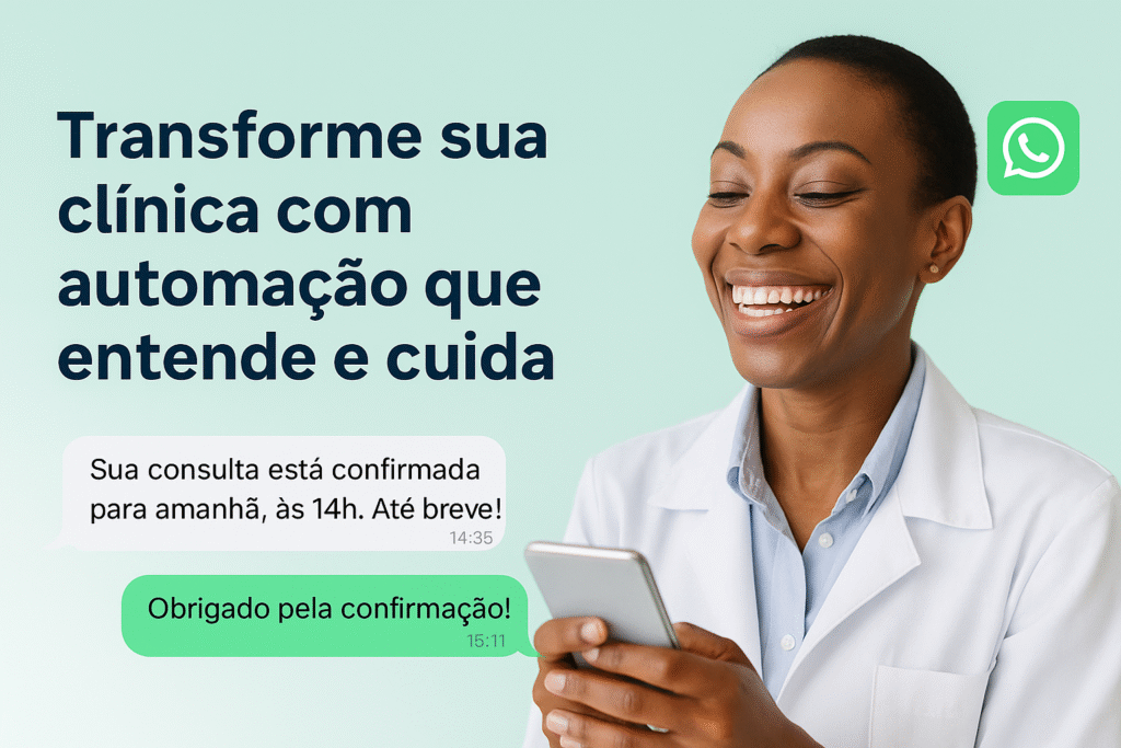 Reduza faltas em clínicas com automação humanizada